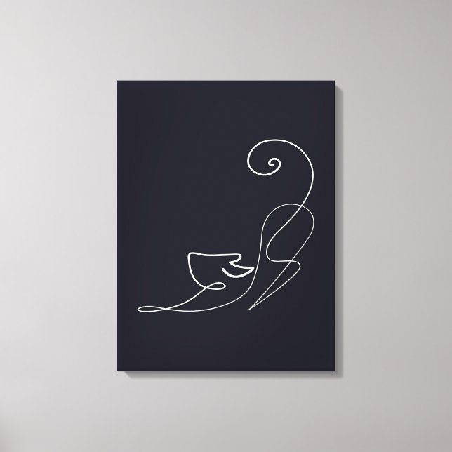 Toile Design de chat noir | Cute chat (Recto)