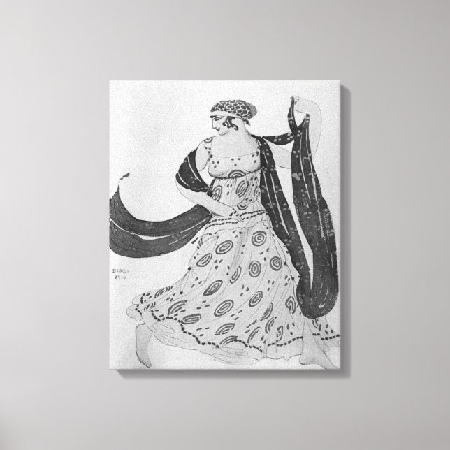 Toile Design de costume pour 'Cleopatra', 1910 (Recto)