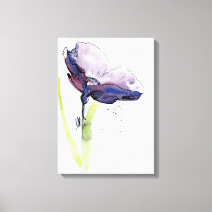 Toile Design d'été floral avec abstrait peint à la main