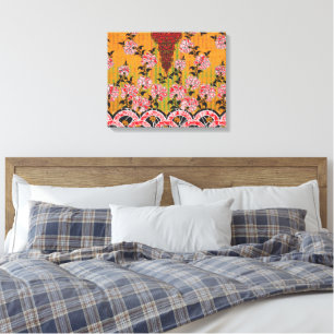 Toile design d'un mur rouge et noir suspendu