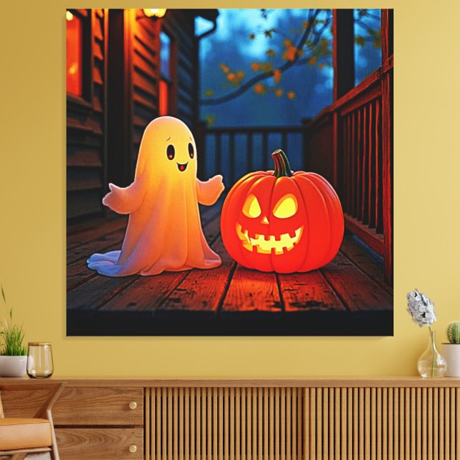 Toile Design éffrayant d'Halloween brillant (Insitu(Salon))