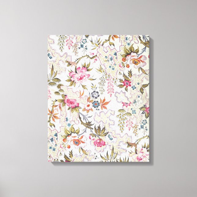 Toile Design floral pour la matière soie à flux stylisé (Recto)