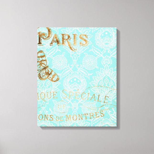 Toile Design Gold vintage Paris (Recto)