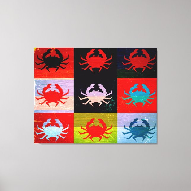 Toile Design graphique Pop Art avec crabes (Recto)
