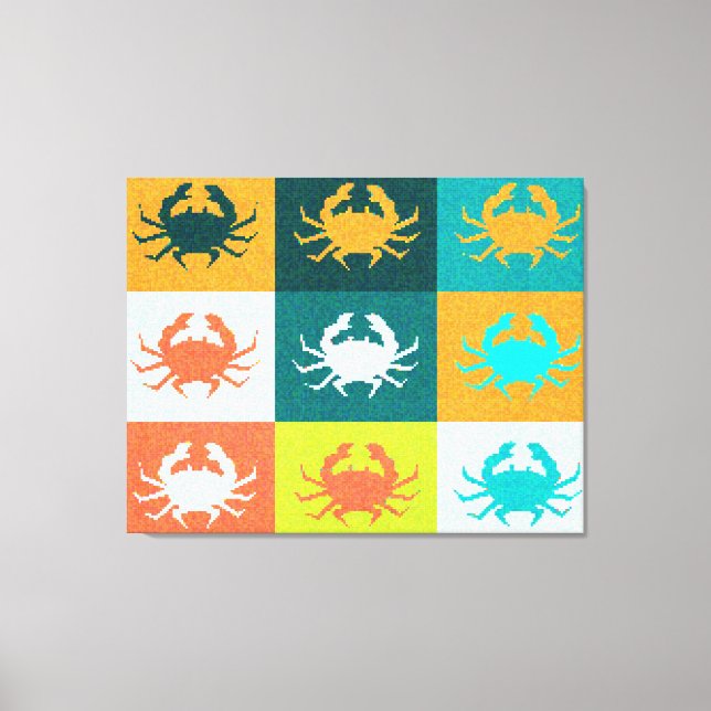 Toile Design graphique Pop Art avec crabes 2 (Recto)