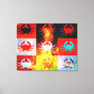 Toile Design graphique Pop Art avec Crabes 3