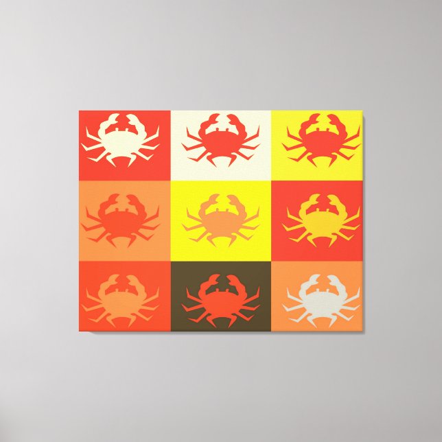 Toile Design graphique Pop Art avec crabes 5 (Recto)