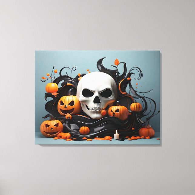 Toile Design Halloween Abstrait (Recto)