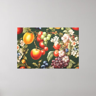 Toile Design italien élégant avec Fruits et Fleurs