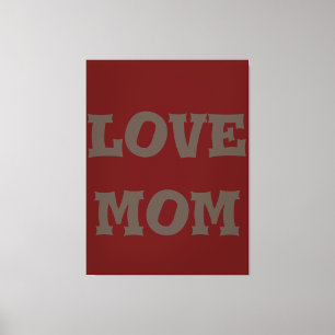 Toile Design moderne élégant_brown_deep_red_love maman_d