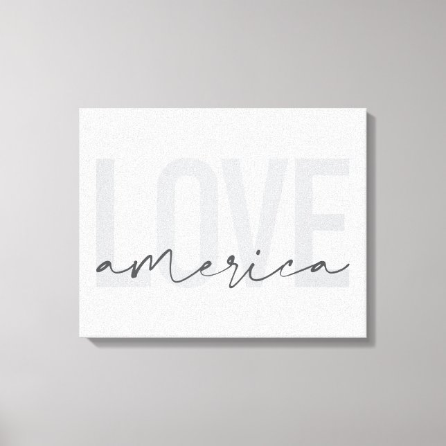 Toile Design moderne, simple, chic, cool de Love America (Recto)