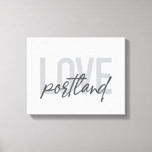 Toile Design moderne, simple, urbain, cool Love Portland