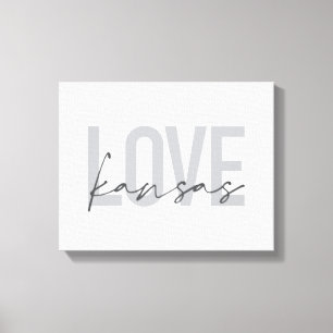 Toile Design simple, moderne, urbain, cool Love Kansas