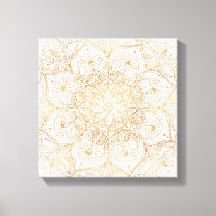 Toile Design tendance or floral Mandala Marble