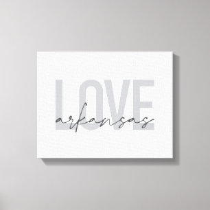 Toile Design urbain, moderne, simple, cool Love Arkansas