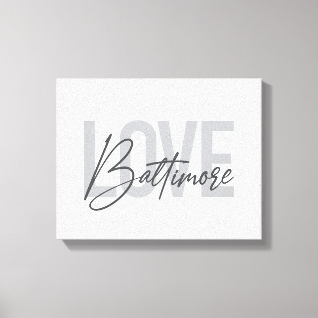 Toile Design urbain simple et moderne tendance Love Balt (Recto)