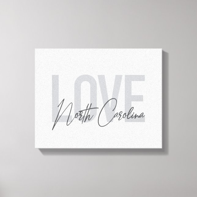 Toile Design urbain simple, moderne, Amour Caroline du N (Recto)
