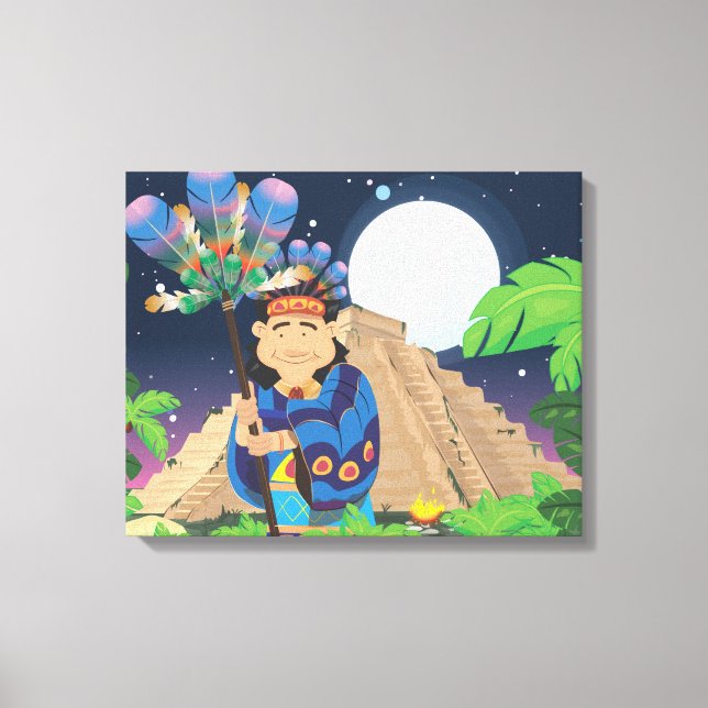 Toile Dessin animé Aztek (Recto)