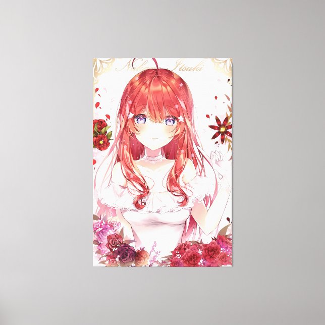 Toile dessin animé vertical filles Premium Wrapped Canva (Recto)
