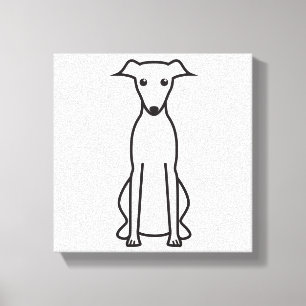 Toile Dessin animé Whippet Dog