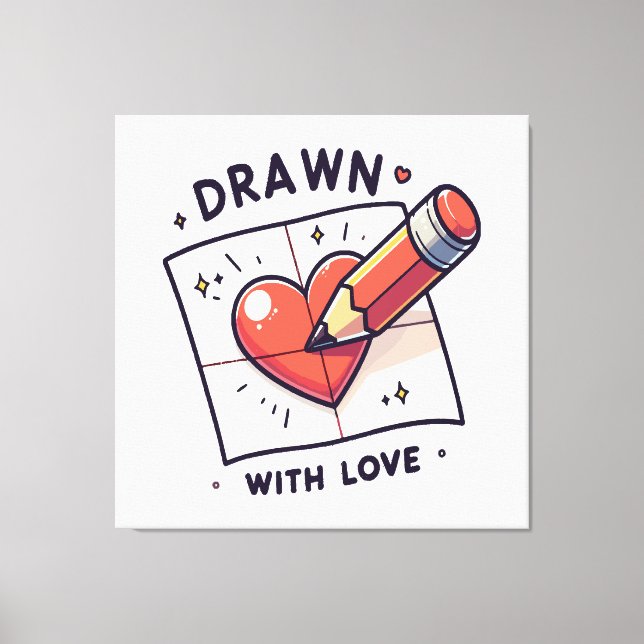 Toile Dessin avec amour (Recto)