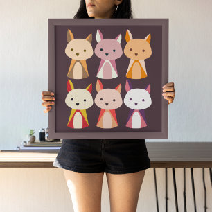 Toile Dessin coloré Fox