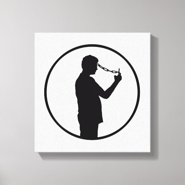 Toile Dessin Concept de dépendance aux téléphones portab (Recto)