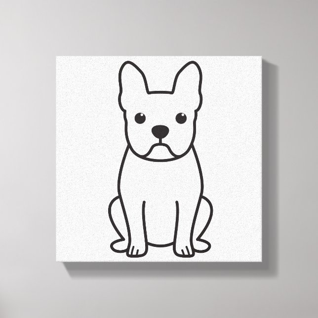 Toile Dessin de Boston Terrier Dog (Recto)