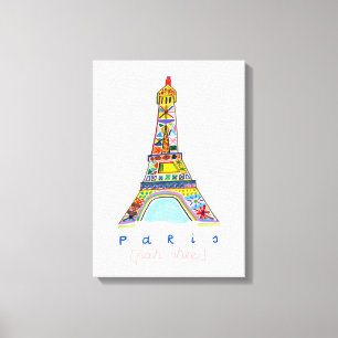 Toile Dessin de bout de feutre de Paris