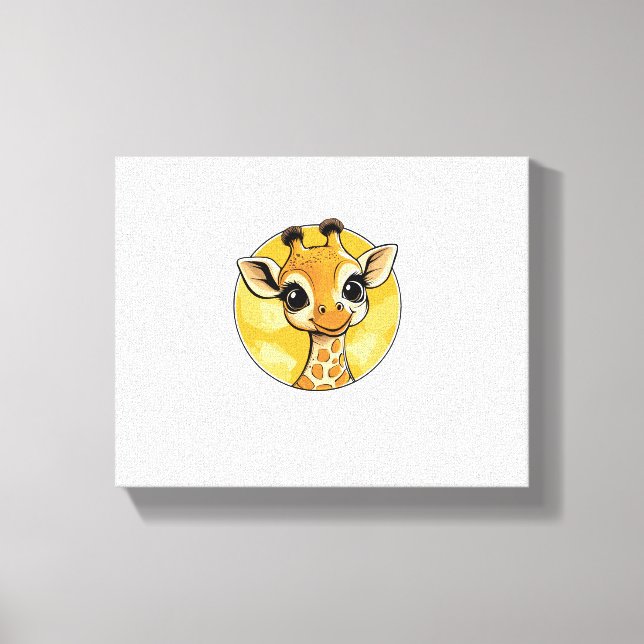 Toile Dessin de girafe mignon de style cartoon   (Recto)