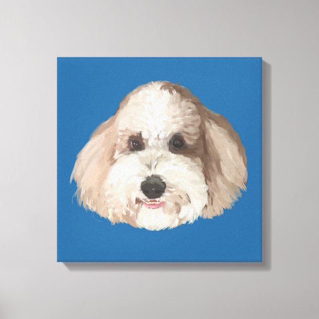Toile Dessin de portrait de Bentley couleur bleu foncé (Recto)