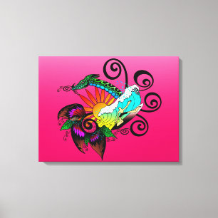 Toile Dessin de Surfer Dude