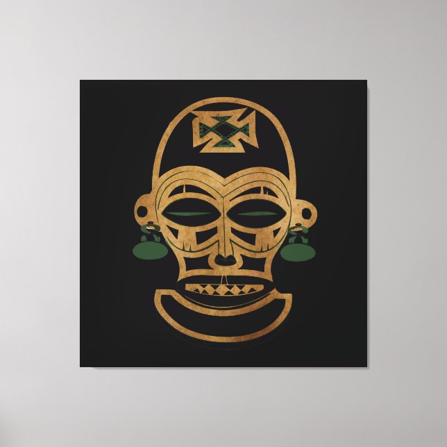 Toile Dessin de tatouage tribal africain abstrait du vis (Recto)