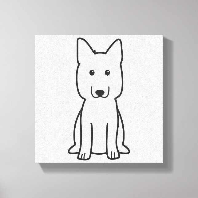 Toile Dessin du chien berger allemand (Recto)