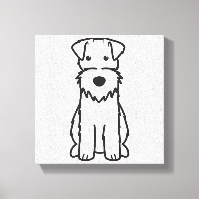 Toile Dessin du chien de Terrier Fox Wire (Recto)