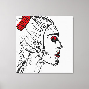 Toile Dessin du modèle mode