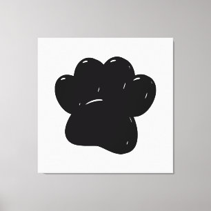 Toile Dessin Empreinte de patte de chien brillant