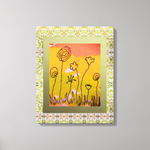 Toile Dessin floral