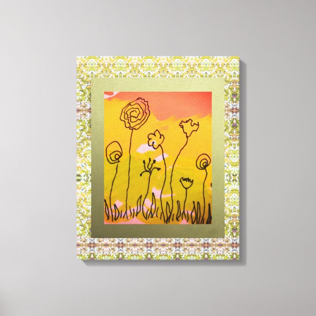 Toile Dessin floral (Recto)