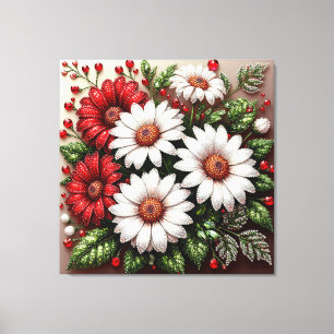 Toile Dessin floral orné complexe