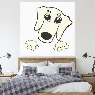 Toile dessin humoristique à la crème de dachshund