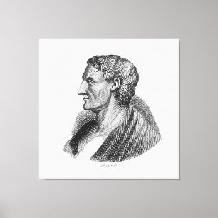 Toile Dessin Portrait du philosophe grec Aristote