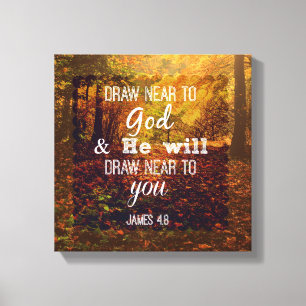 Toile Dessin Proximité de Dieu Bible Verse