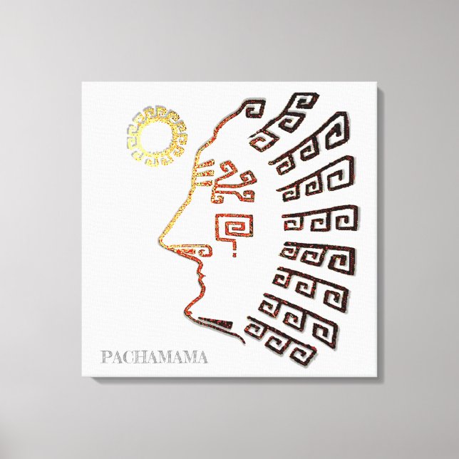 Toile Dessin stylisé de Machu_Picchu (Recto)