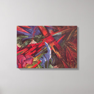 Toile Destins des animaux de Franz Marc, Art cubiste vin