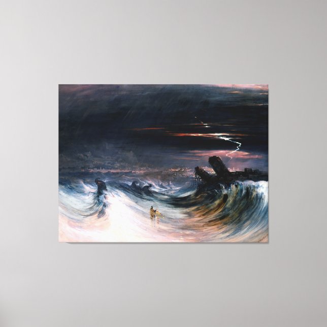 Toile Destruction de Tyr par John Martin (1840) (Recto)