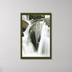 TOILE DÉTAIL DE CASCADE EN SÉPIA