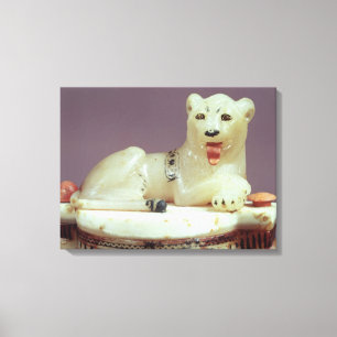 Toile Détail de couvercle d'un pot d'onguent avec un