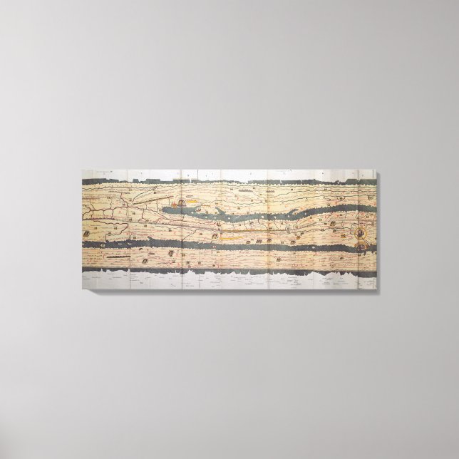 Toile Détail de la table Peutinger (Recto)