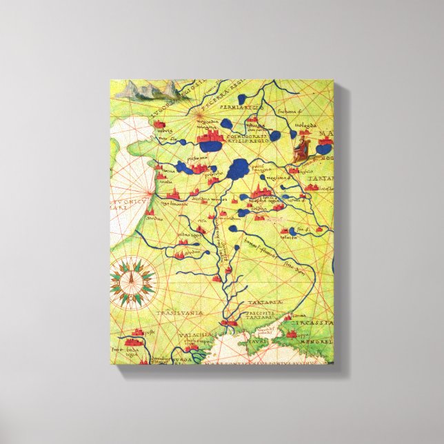 Toile Détail de l'Europe et de l'Asie centrale (Recto)